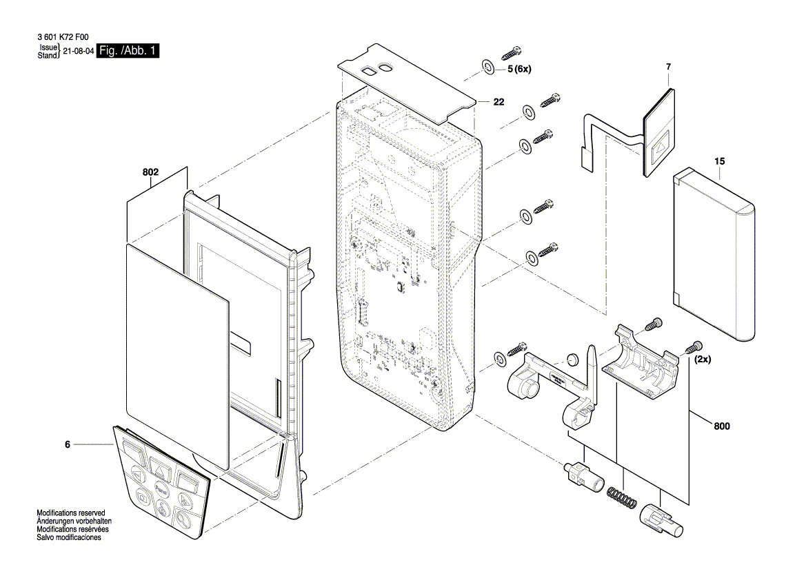 Ny ekte Bosch 1600A00H3A -tastatur