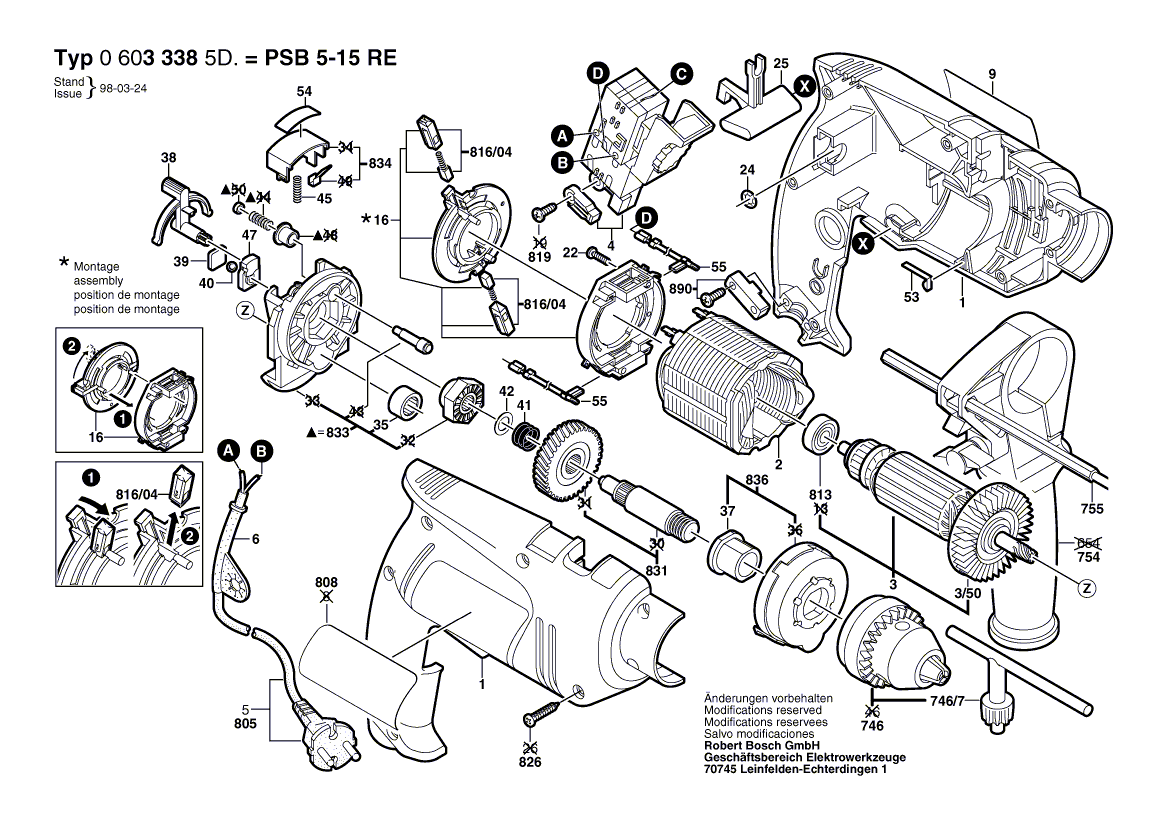 New Genuine Bosch 2605808922 Gear Cover