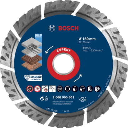 Ny ekte Bosch 2608900661 Ekspert Multimaterialplater for stor vinkel