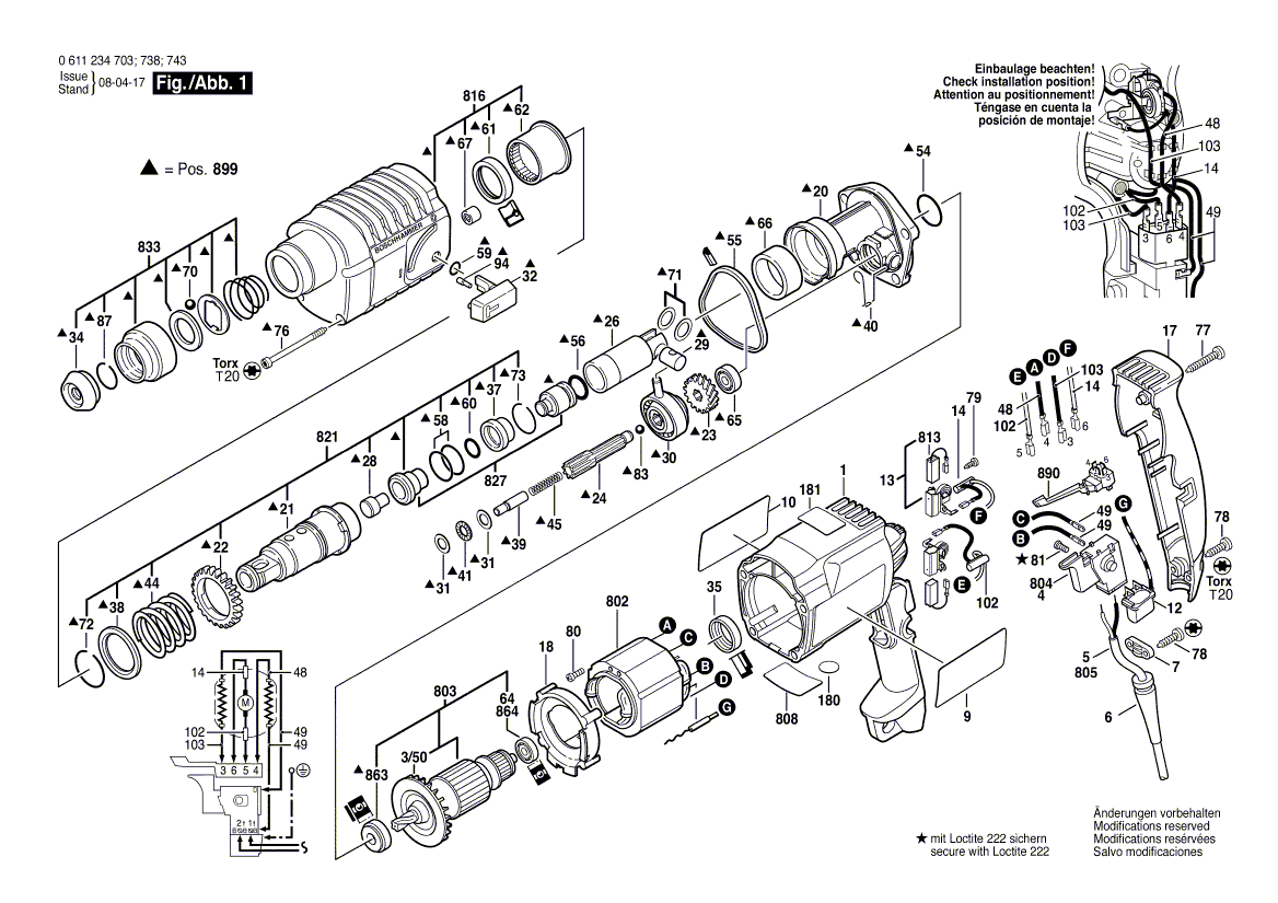 Neuer echter Bosch 1613124026 Stürmer Pin