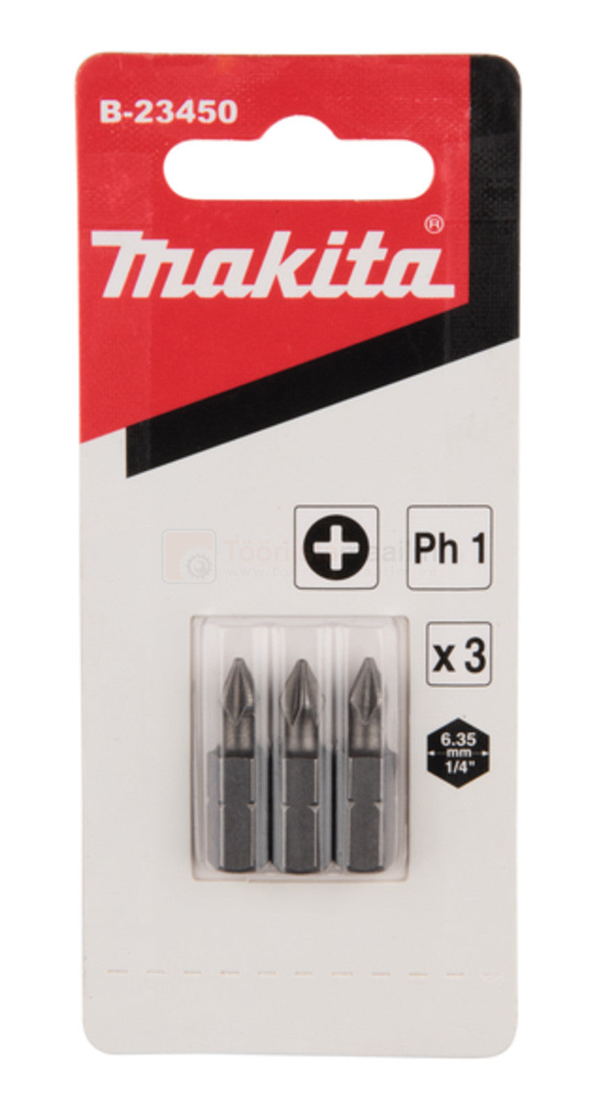 Nieuwe echte Makita B-23450 schroefbit PH1X25mm 3 stks