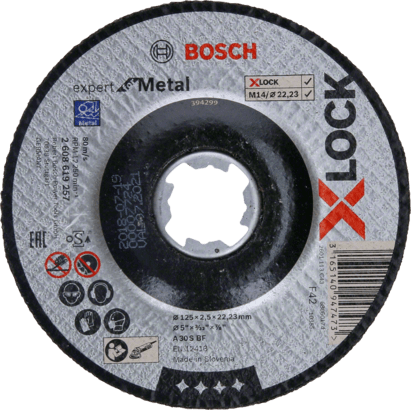 New Genuine Bosch 2608619257 X-LOCK Expert for Metal Cutting Disc For small