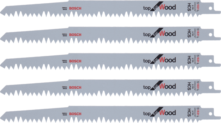 New Genuine Bosch 2608650676 S 1531 L Top for Wood Reciprocating Saw Blade For