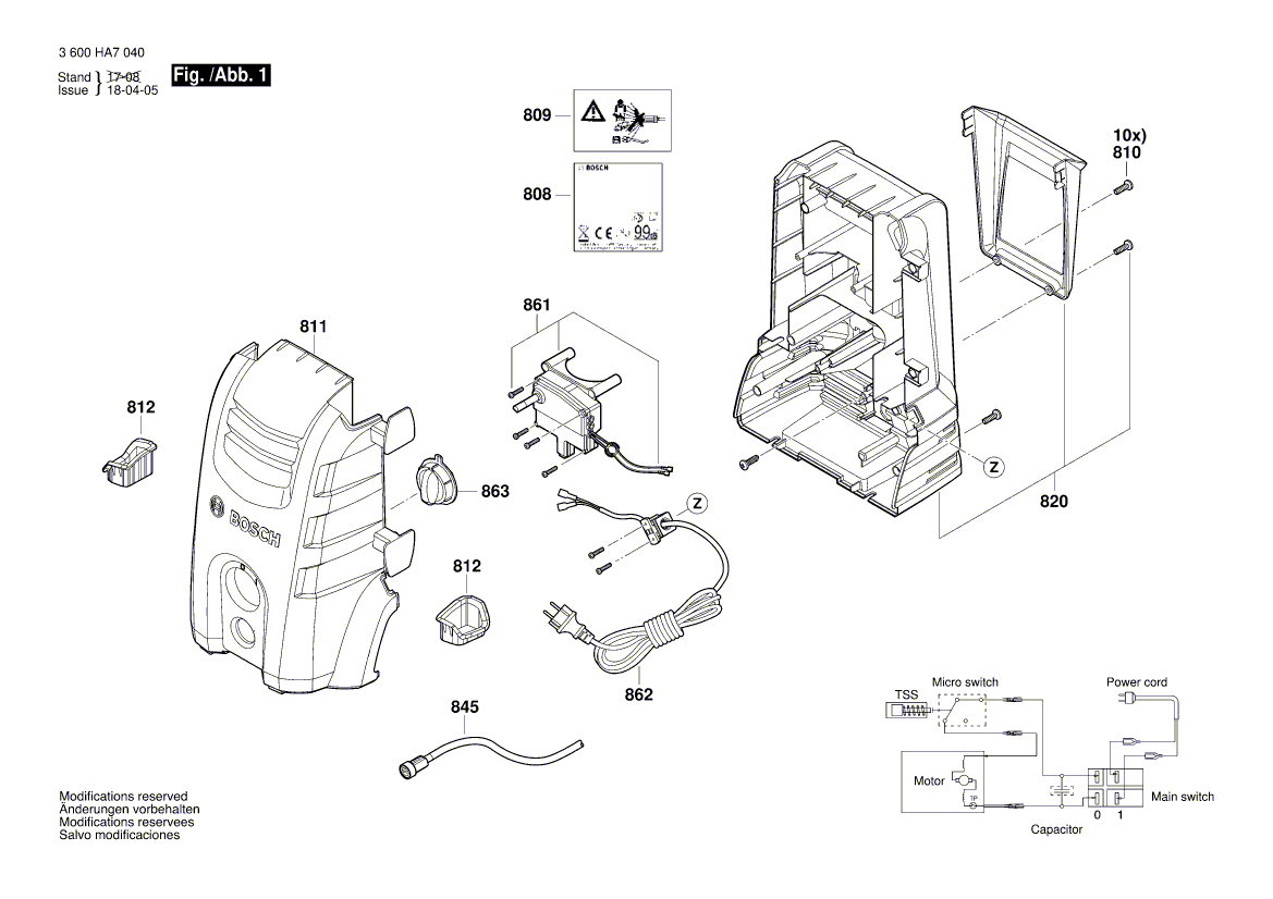 New Genuine Bosch F016F04463 Trigger