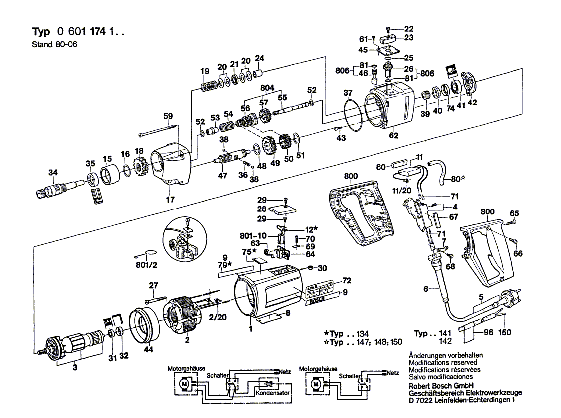 Новая подлинная барабанная машина Bosch 1601030022