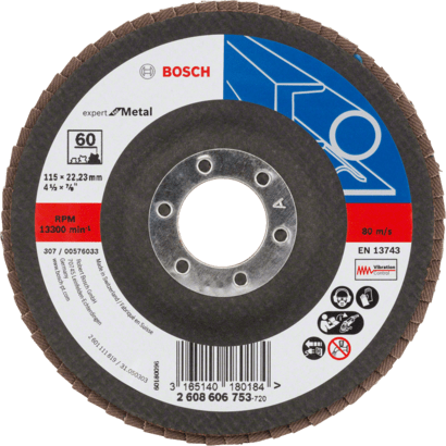 Новый подлинный Bosch 2608606753 x551 Эксперт по металлическим лоскутным дискам, угловая версия