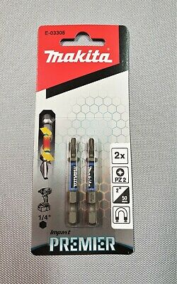 Новая подлинная Makita E-03305 Impact Premier Bit Pz2, 50 мм