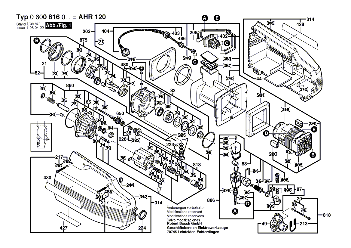 Neues echtes Bosch 1609350478 Seal Kit