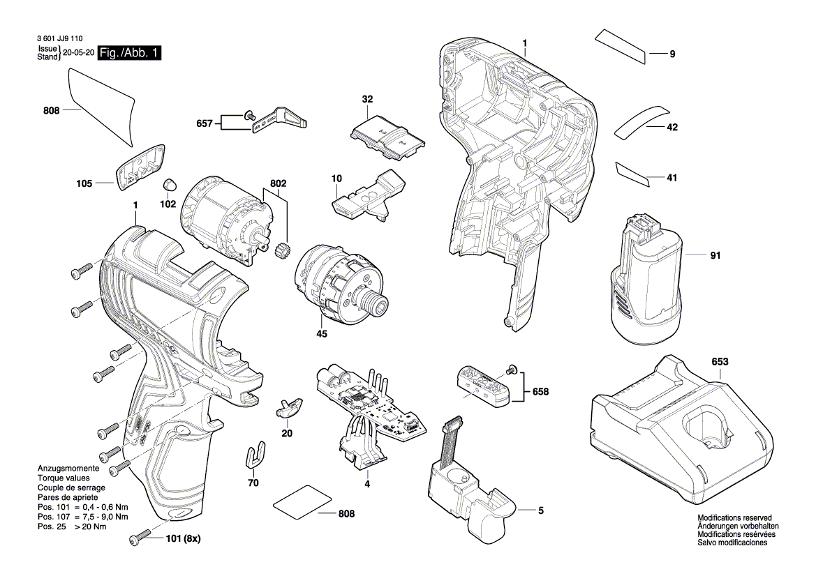 Neues echtes Bosch 160111a7na -Typenschild