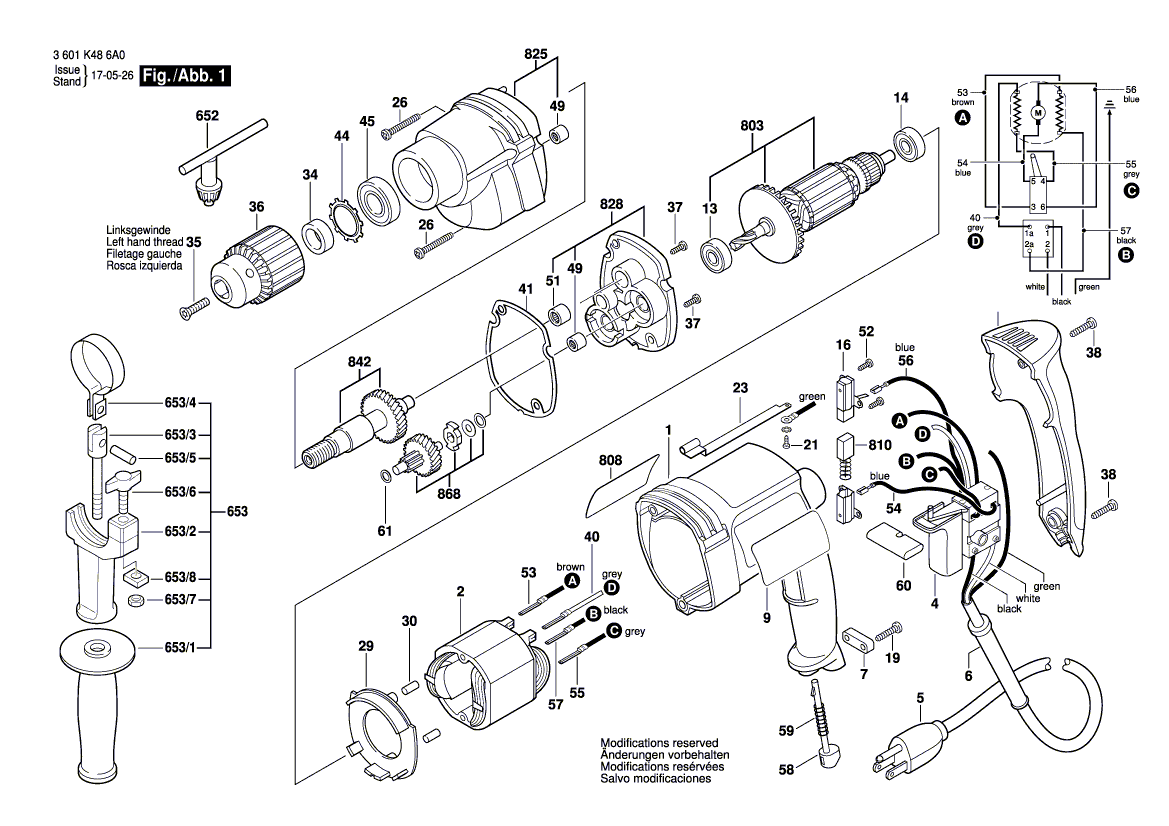 Nouvelle véritable plaque signalétique Bosch 160111A1S6