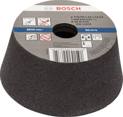 Ny ekte Bosch 1608600233 konisk kopphjul for metall for stor vinkel