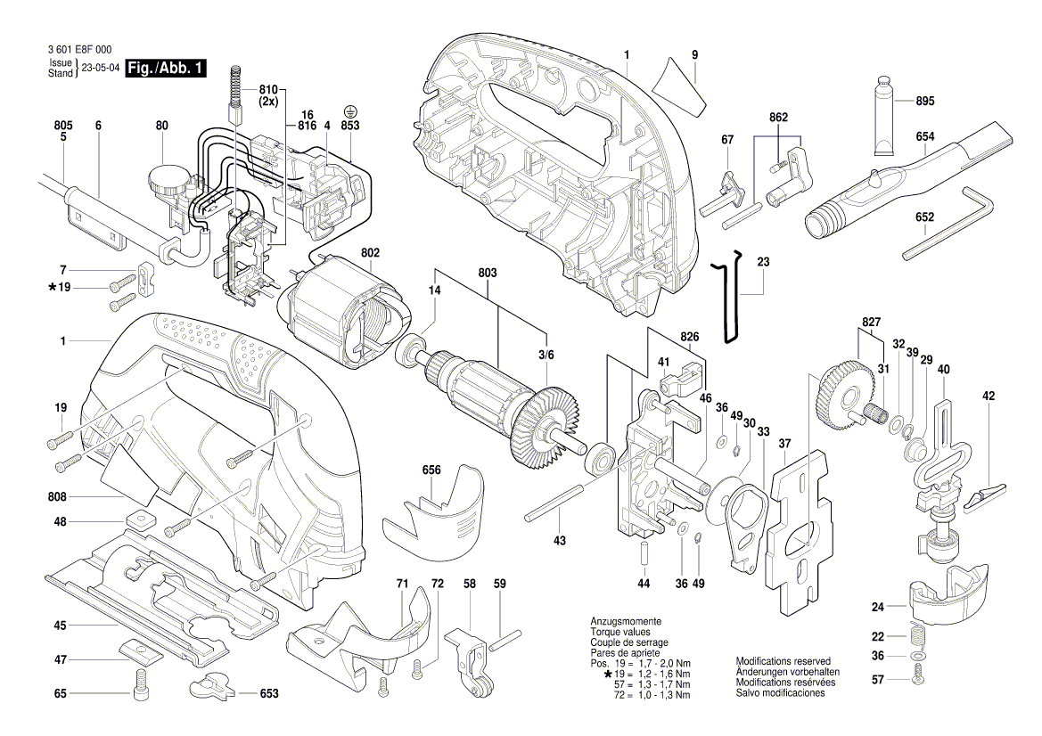 Nieuwe echte Bosch 1619p09049 -naamplaatje van de fabrikant