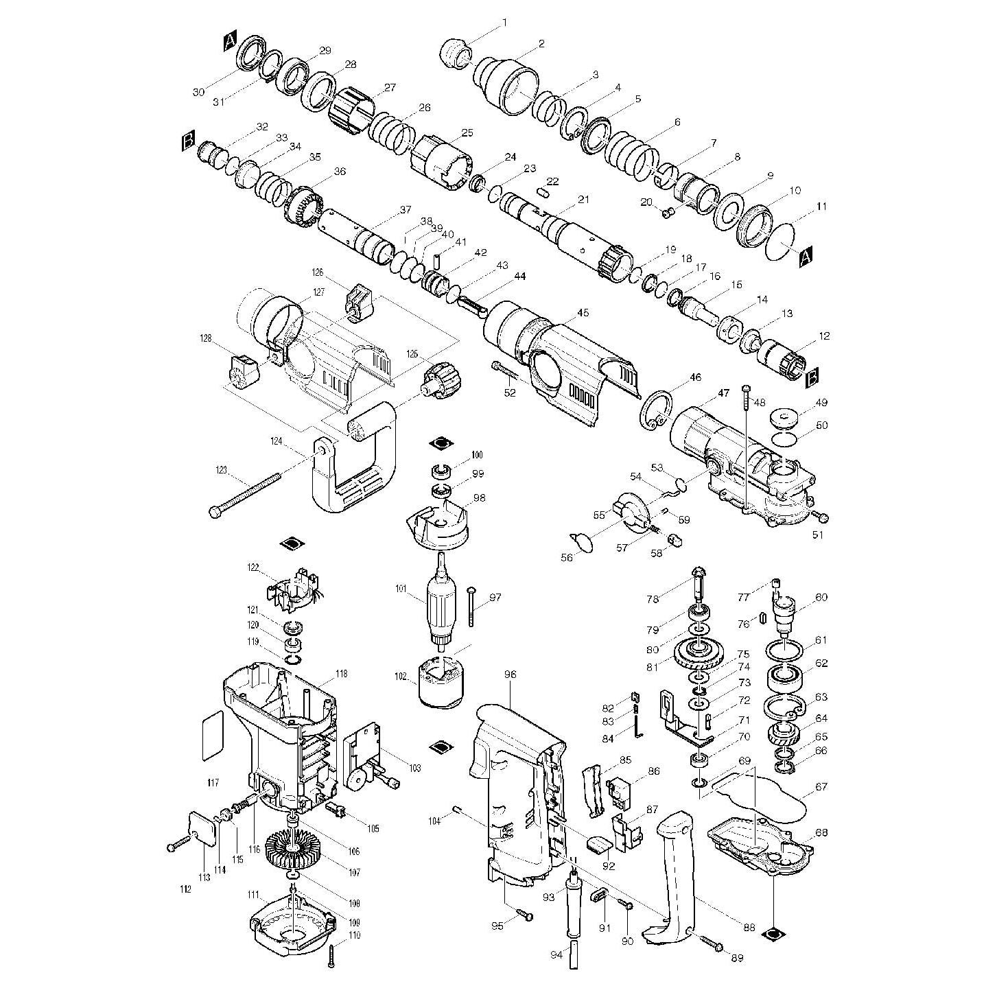 Nieuwe echte Makita 634299-1 Field 240V voor HR4000C