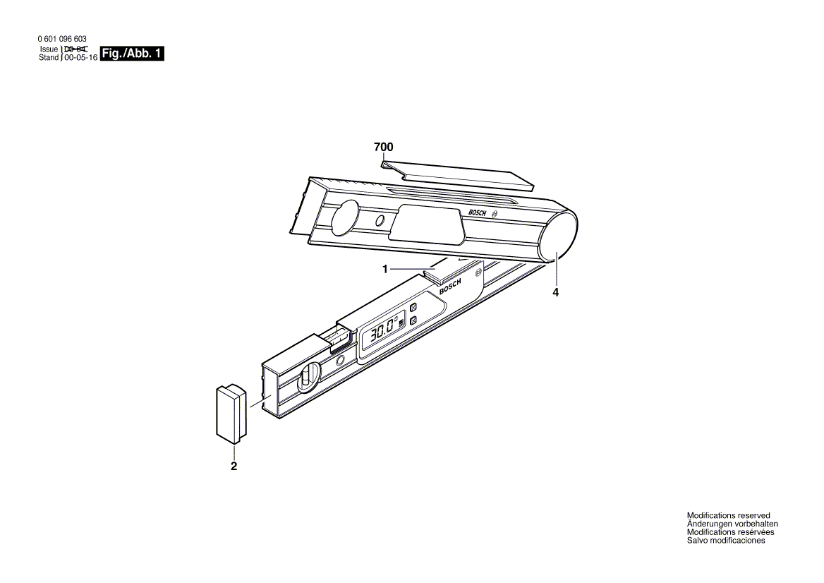 Nieuwe echte Bosch 1609203927 afdekplaat