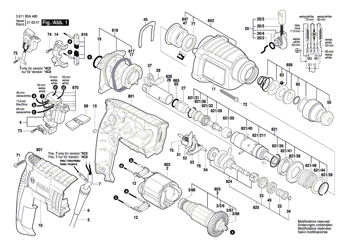 Neue echte Bosch 1619p09617 Hammerrohr