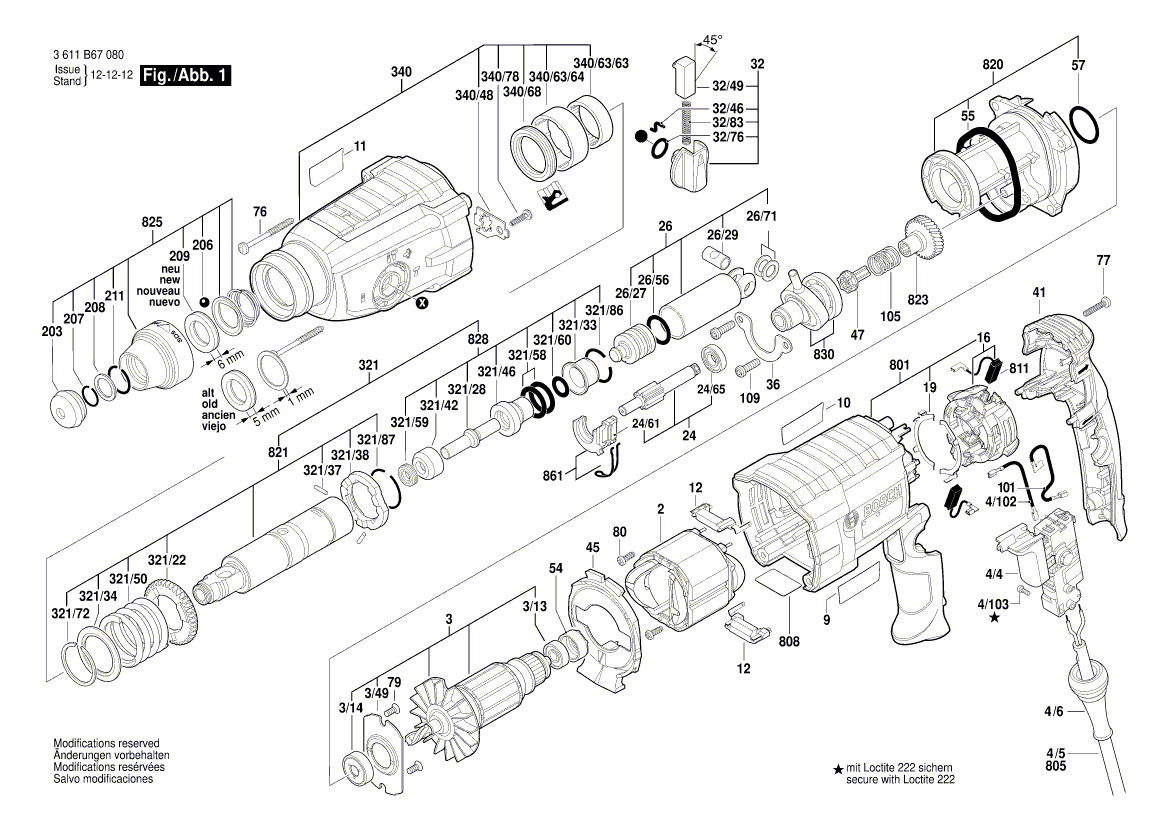 Nieuwe echte Bosch 1614010281 Armatuur