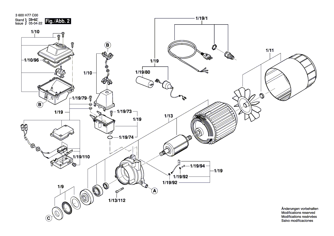 New Genuine Bosch F016F03575 Parts Set