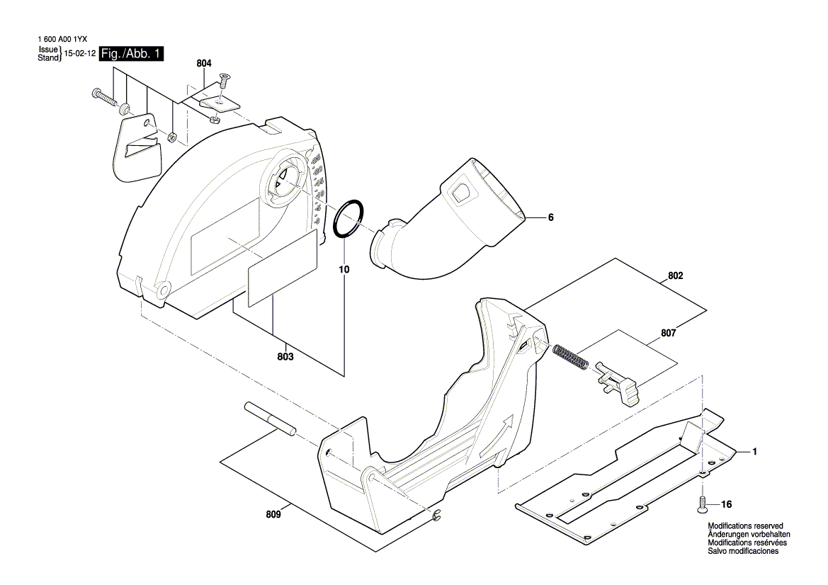 New Genuine Bosch 1600A004G7 fixation