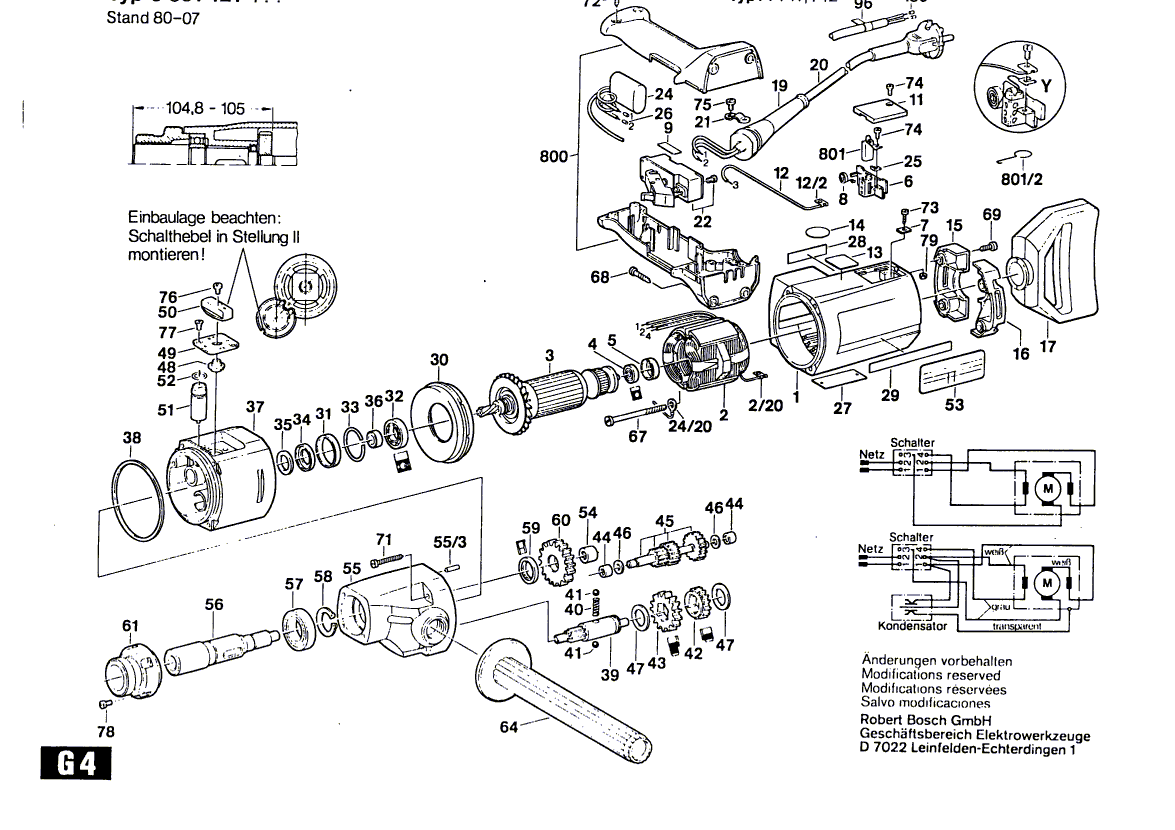 Neuer echter Bosch 3605132031 Griff