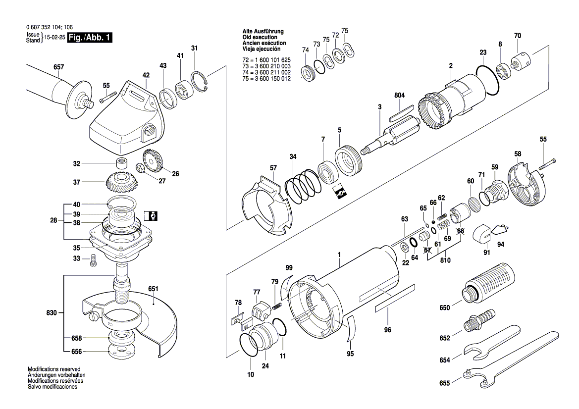 Nouvelle véritable broche Bosch 1603523101