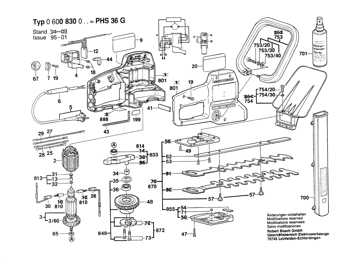 Новая подлинная клавиша шестигранного винта Bosch 2610364015