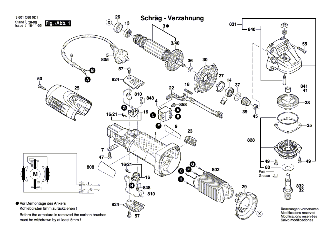 Nouveau véritable bosch 1604010bk3 armature