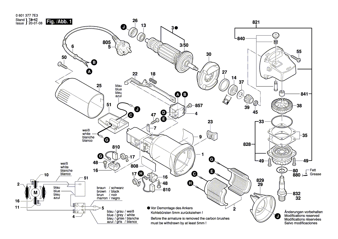 Nouveau véritable Bosch 1605806471 Horaire d'équipement