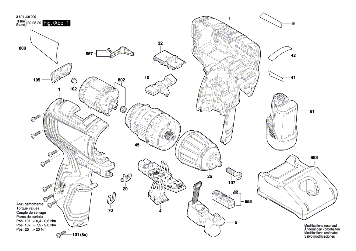 Nouvelle étiquette de type Bosch 1600A020KA authentique