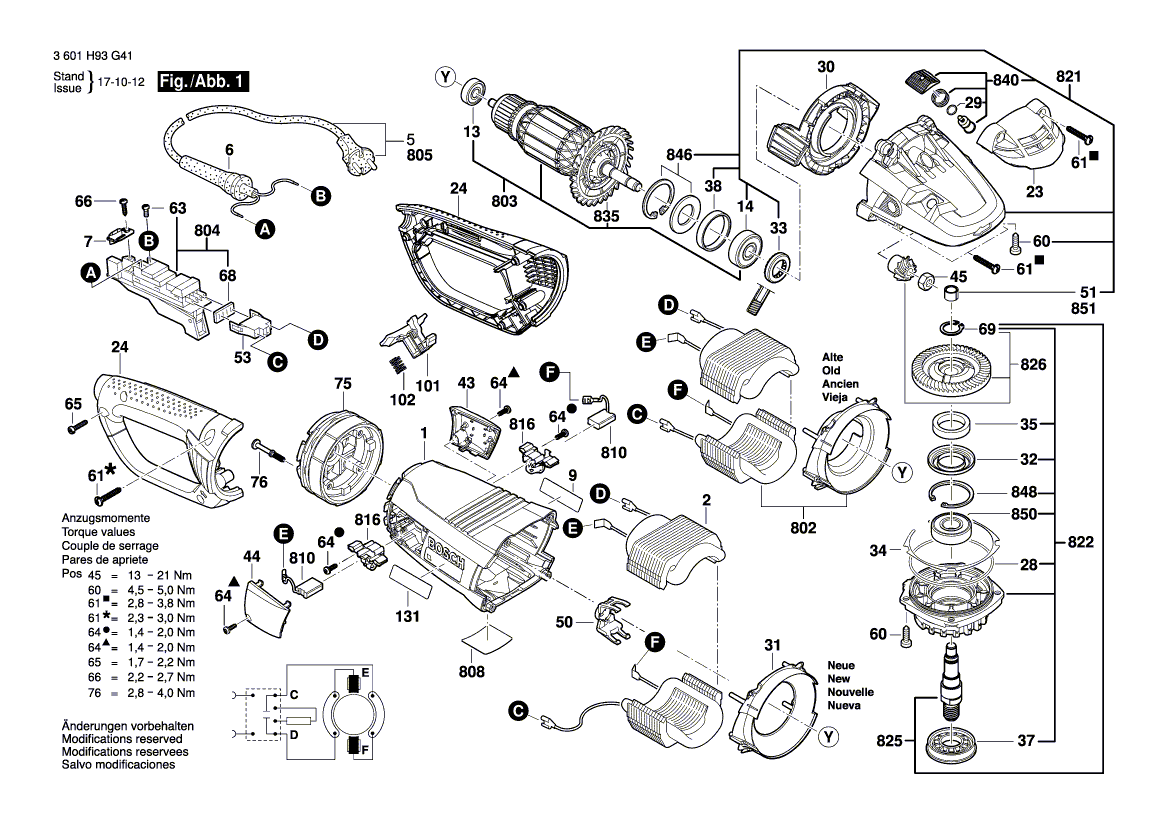 NOUVELLE ASSEMBLAGE BOSCH 1607000C4N