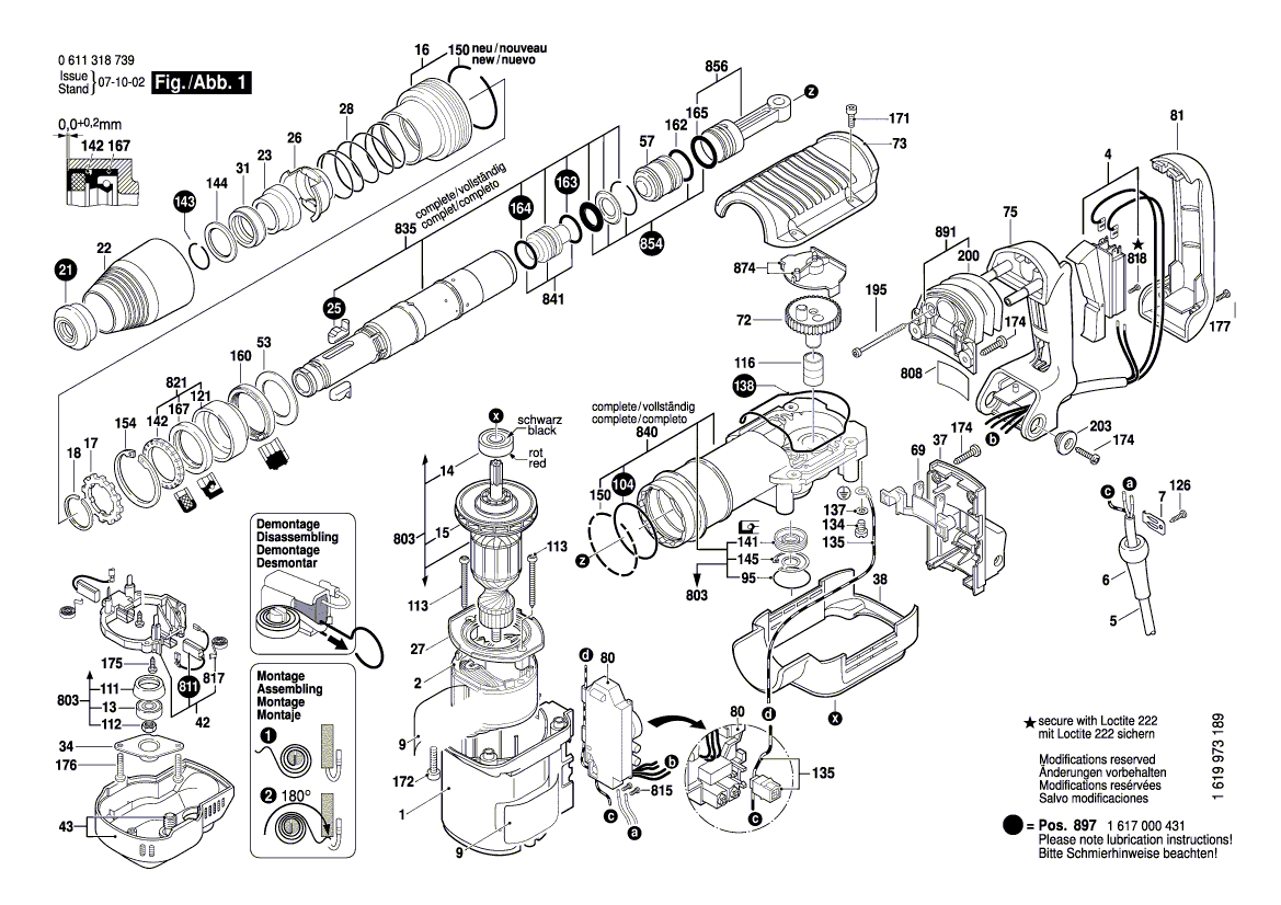 Новый подлинный Bosch 1617000431 Набор деталей износа