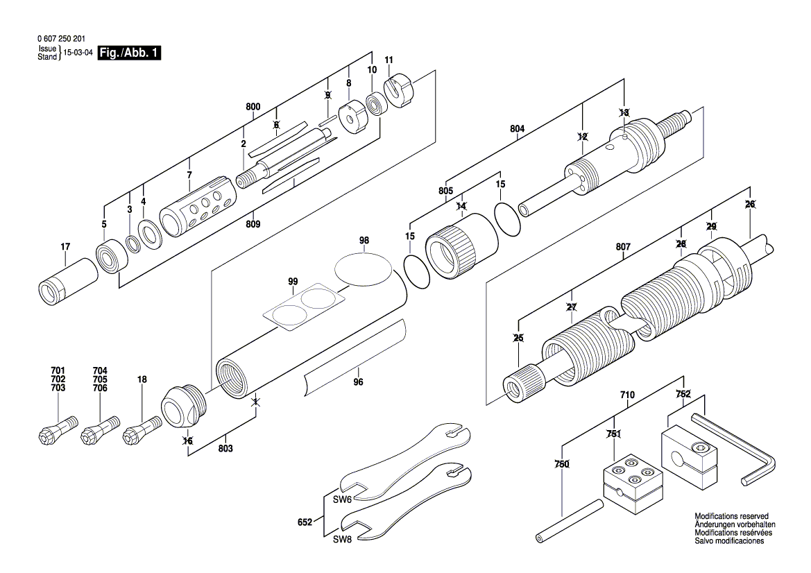 Новый подлинный Bosch 3607950022 набор ключей