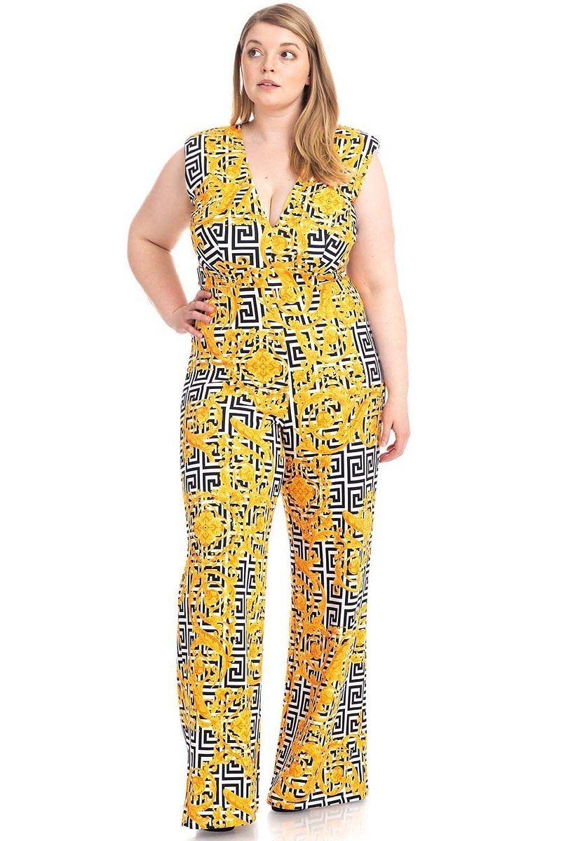 Griechisches Schlüsselmotiv Formelles Jumpsuit 