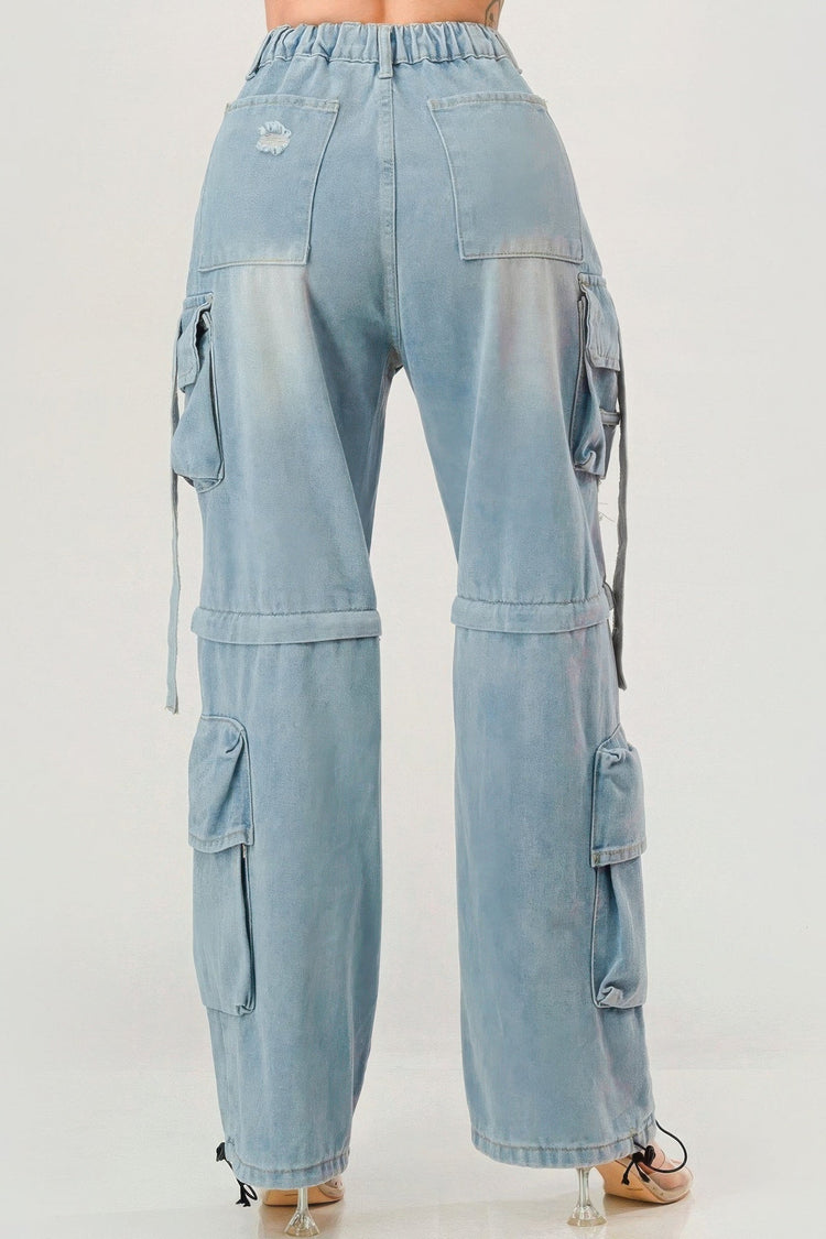 Denim Cargo Jeans