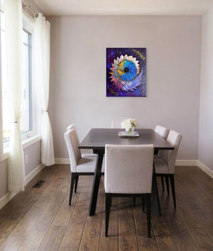 Embrace your shadow side, Eye, spiral, sacred geometry energy painting