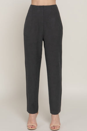 High Waist Pintuck Detail Long Pants