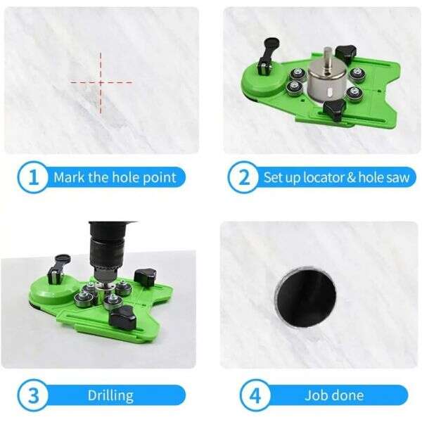 Loctile - Hole drilling locator for ceramic tiles