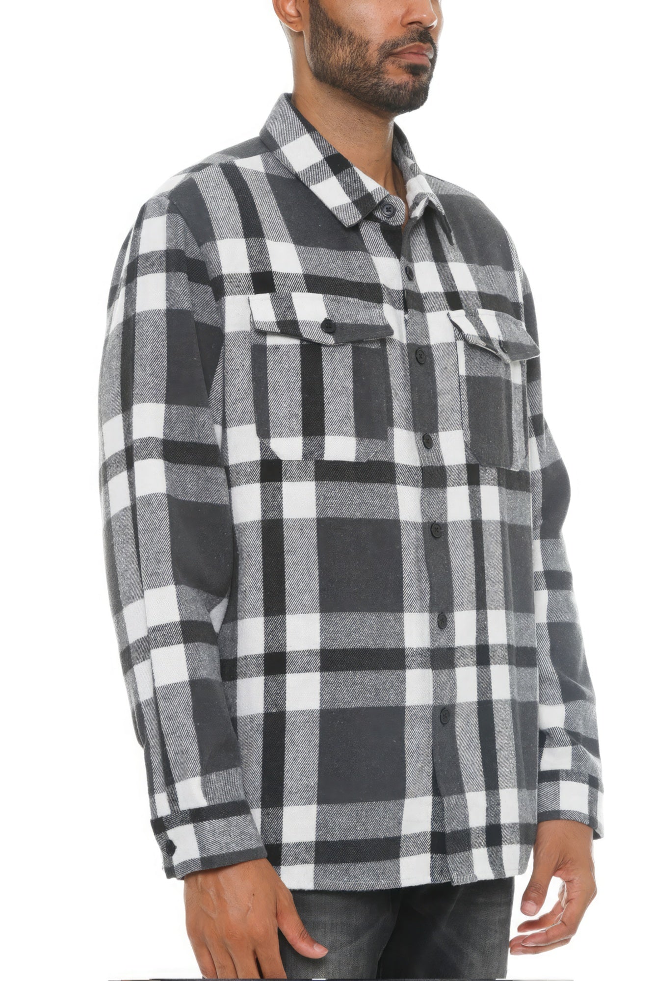 Men's Checkered Soft Flannel Shacket