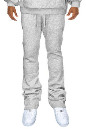 Men's Solid Stacked Flared Sweat Pants