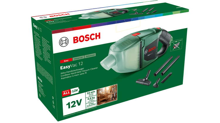 New Genuine Bosch 06033D0000 Vac 12 Cordless Dry Vacuum Cleaner