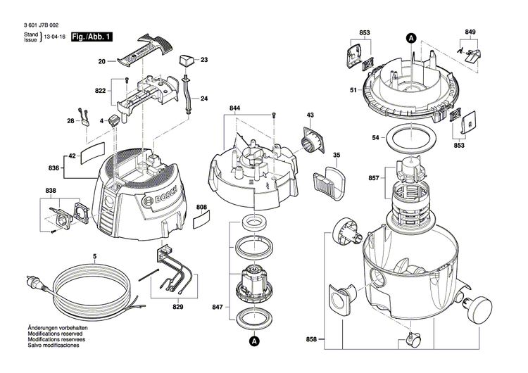 New Genuine Bosch 1600A000PE Suction Blower