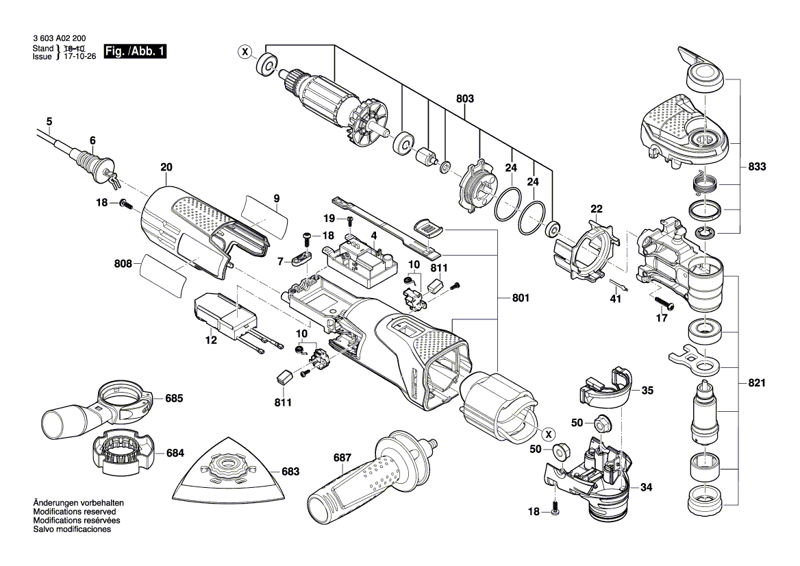 New Genuine Bosch 1600A00830 Foot Cover