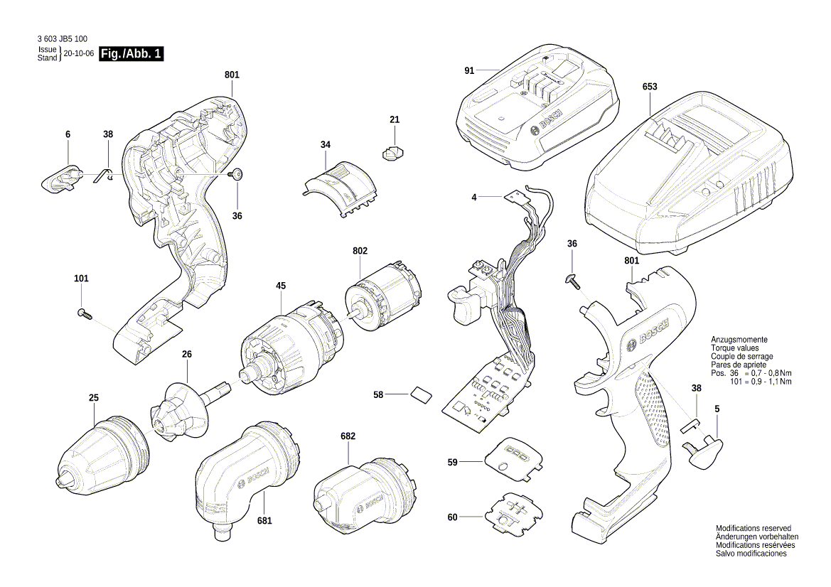 New Genuine Bosch 1600A00Z8U Planetary Gear Train