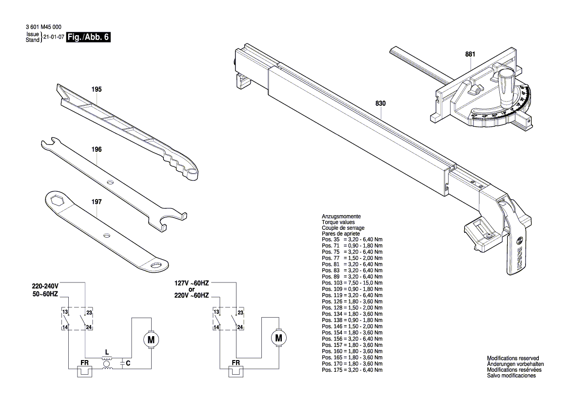 New Genuine Bosch 1600A022FG Shaft