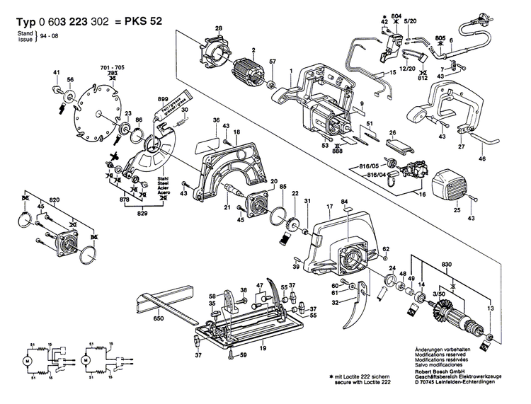 New Genuine Bosch 1607000243 Parts Set