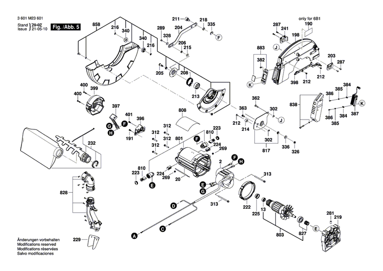 New Genuine Bosch 1609B02953 Protective Cover