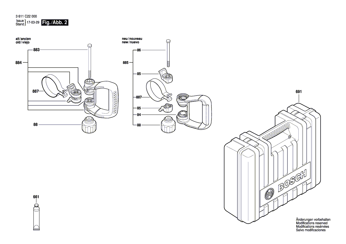 New Genuine Bosch 1613120024 Diaphragm