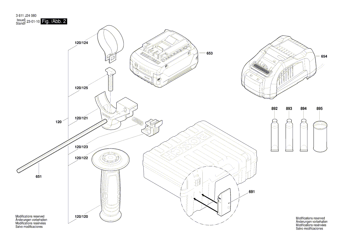 New Genuine Bosch 161859713C Toolholder