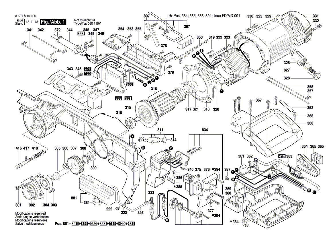 New Genuine Bosch 1619P04101 Armature