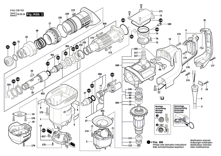 New Genuine Bosch 1619P15819 Wear and Tear Part Set