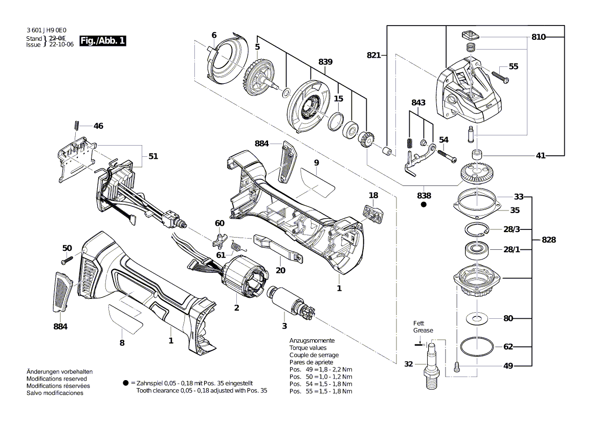 New Genuine Bosch 1619P16236 Push Button